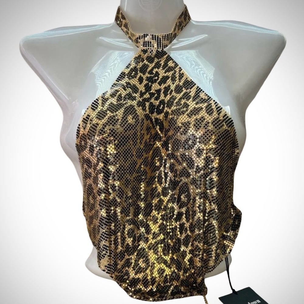 Leopard Print Halter Top